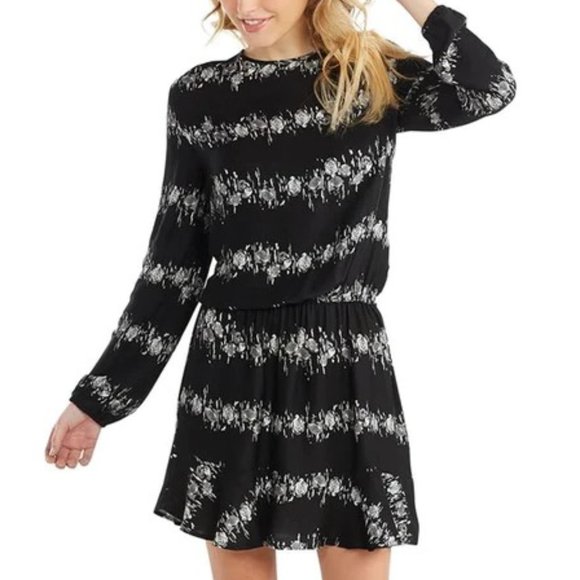 Mud Pie Dresses & Skirts - Mud Pie Black, Gray & White Fina Flounce Dress